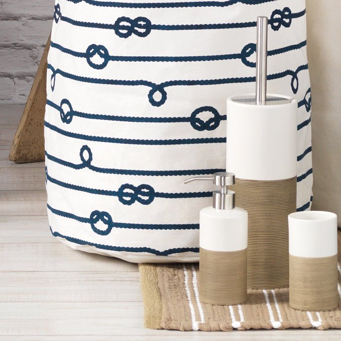 Nautical toilet brush sale holder